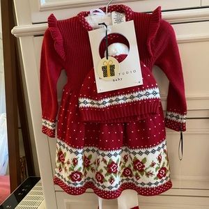 Max Studio Baby Christmas outfit set. Size 6-9 months